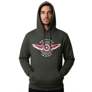 Marvel The Falcon And The Winter Soldier Wield Shield Hoodie (U.S. Size: Large)